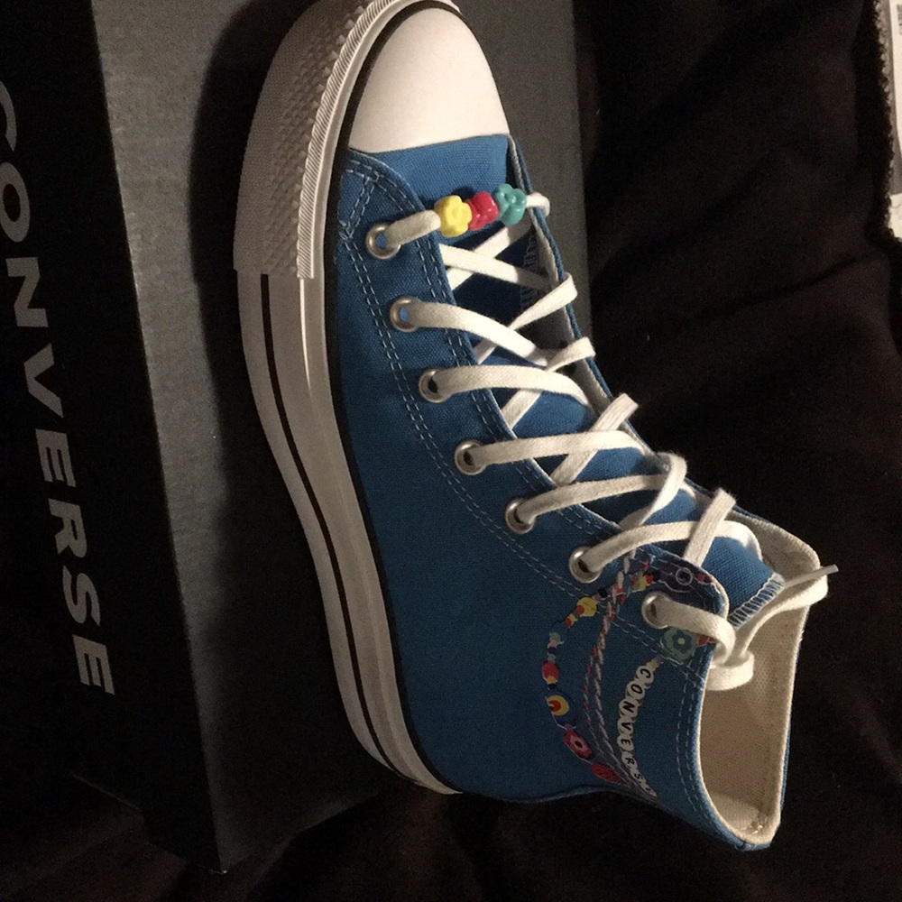 Brand New Converse High Top with platform sole bottoms